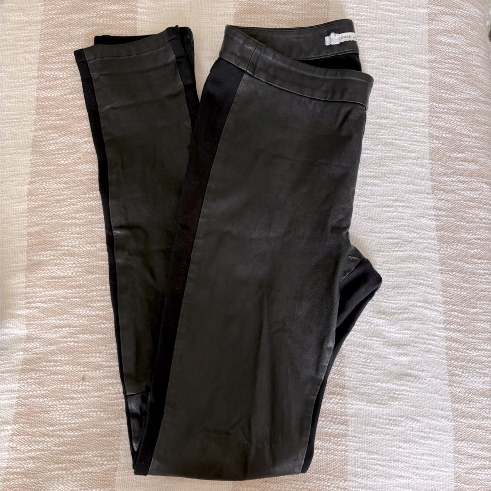 Derek Lam Black Lambskin Pants, sz. 6